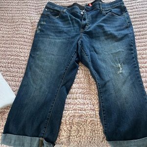 Cropped stretch jeans